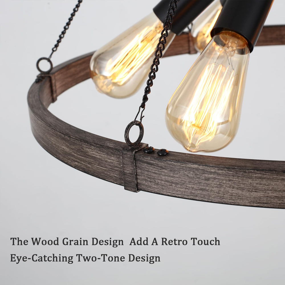 6 - Light Wagon Wheel Chandelier - From Where - 