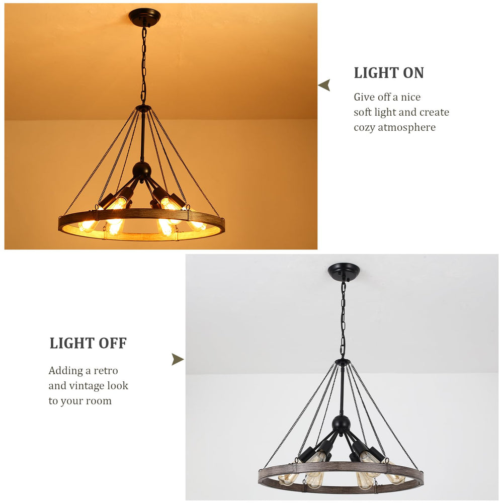 6 - Light Wagon Wheel Chandelier - From Where - 