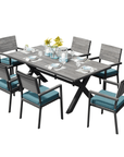 6 - Person Outdoor Dining Set with Cushions - From Where - 