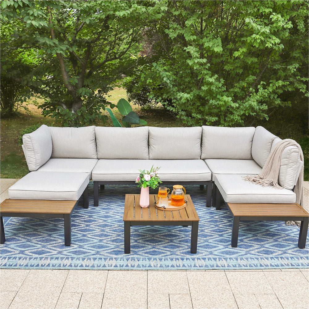 6 - Piece Sectional Conversation Set - From Where -