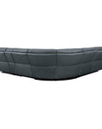 6 - Piece Wood & Faux Leather Sectional Set - From Where - 
