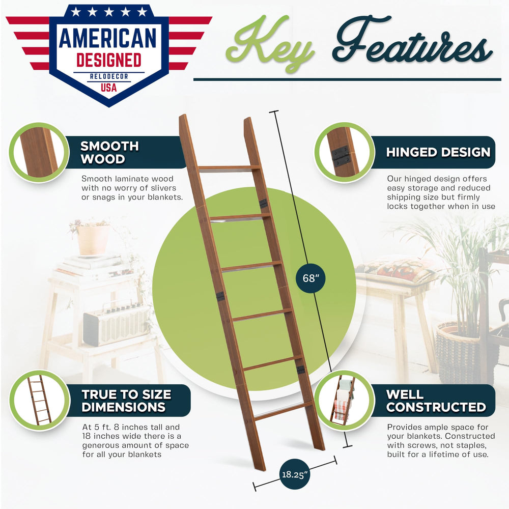 6 - Tier Wall Leaning Blanket Ladder - From Where - 