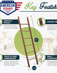 6 - Tier Wall Leaning Blanket Ladder - From Where - 