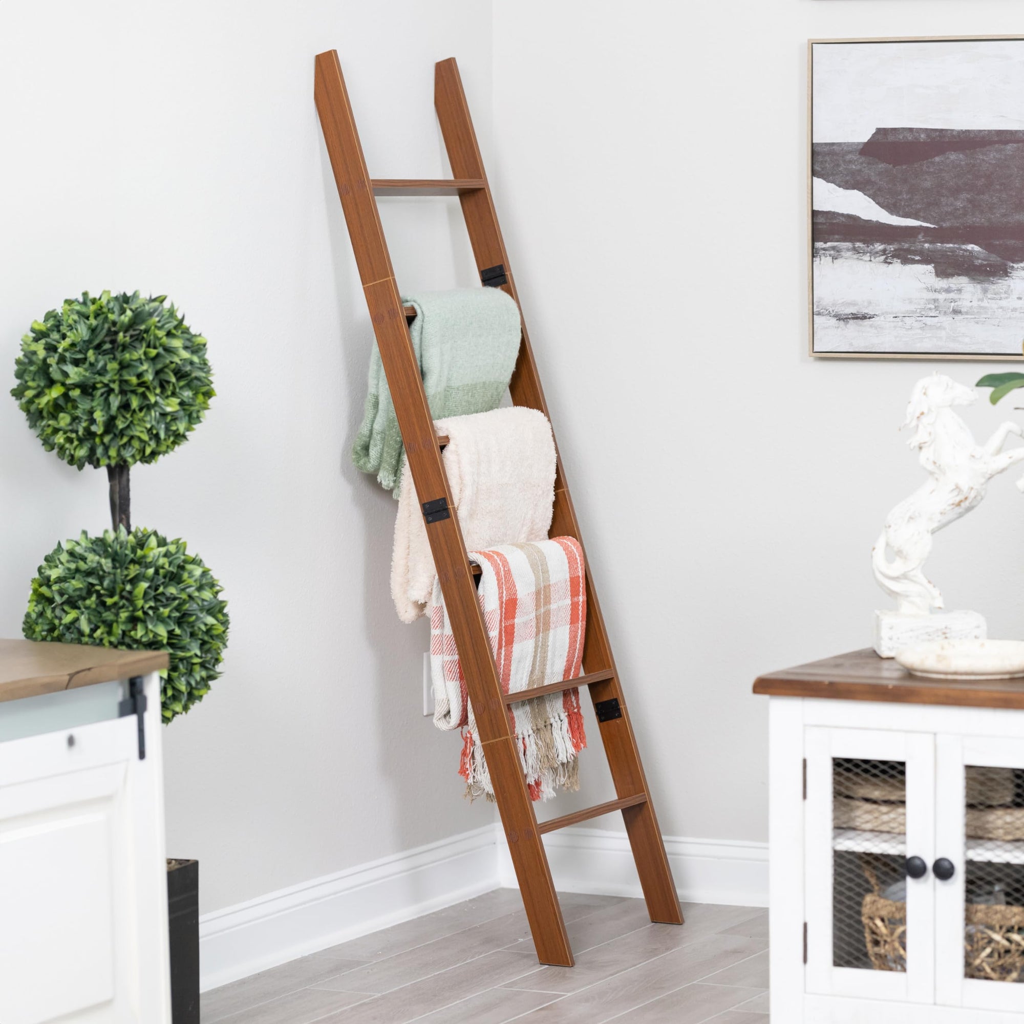 6 - Tier Wall Leaning Blanket Ladder - From Where - 