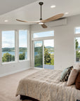 60 Inch Wood Ceiling Fan with Light LED - From Where - 