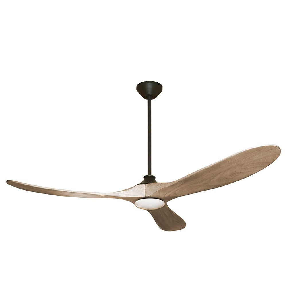 60 Inch Wood Ceiling Fan with Light LED - From Where - 