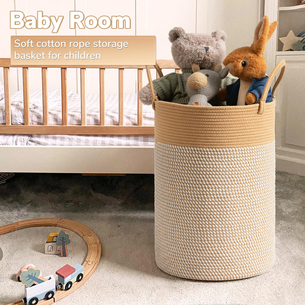 60L Woven Rope Laundry Storage Basket - From Where - 