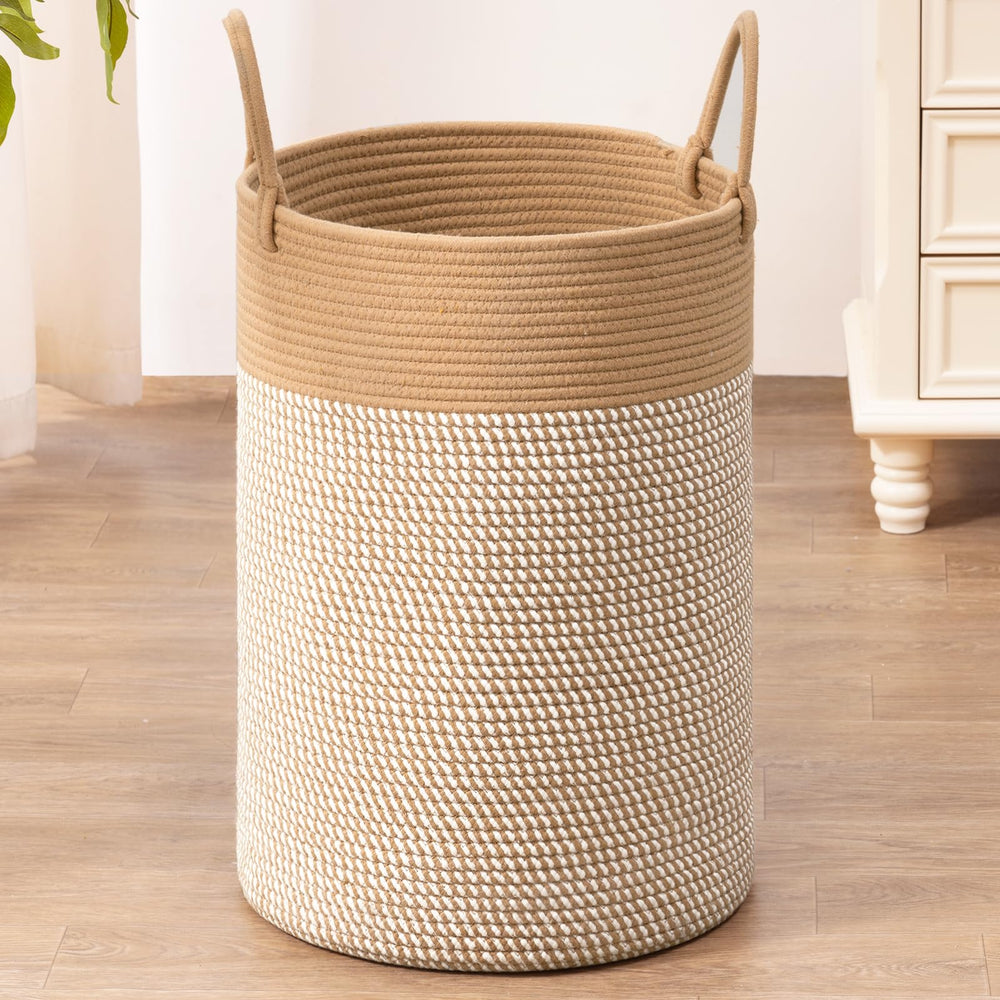 60L Woven Rope Laundry Storage Basket - From Where - 