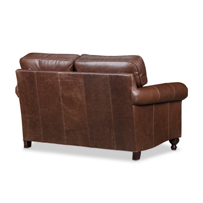 61" Genuine Leather Loveseat - From Where - 