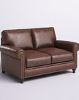 61" Genuine Leather Loveseat - From Where - 