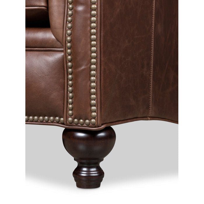 61&quot; Genuine Leather Loveseat - From Where - 