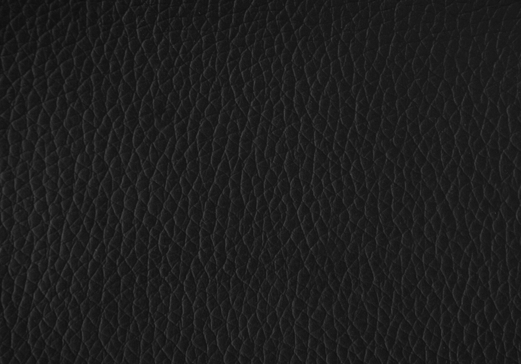 16.75" x 16.75" x 17" Black Leather Look Fabric Ottoman