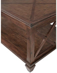 Wood Coffee Table with Storage Shelf