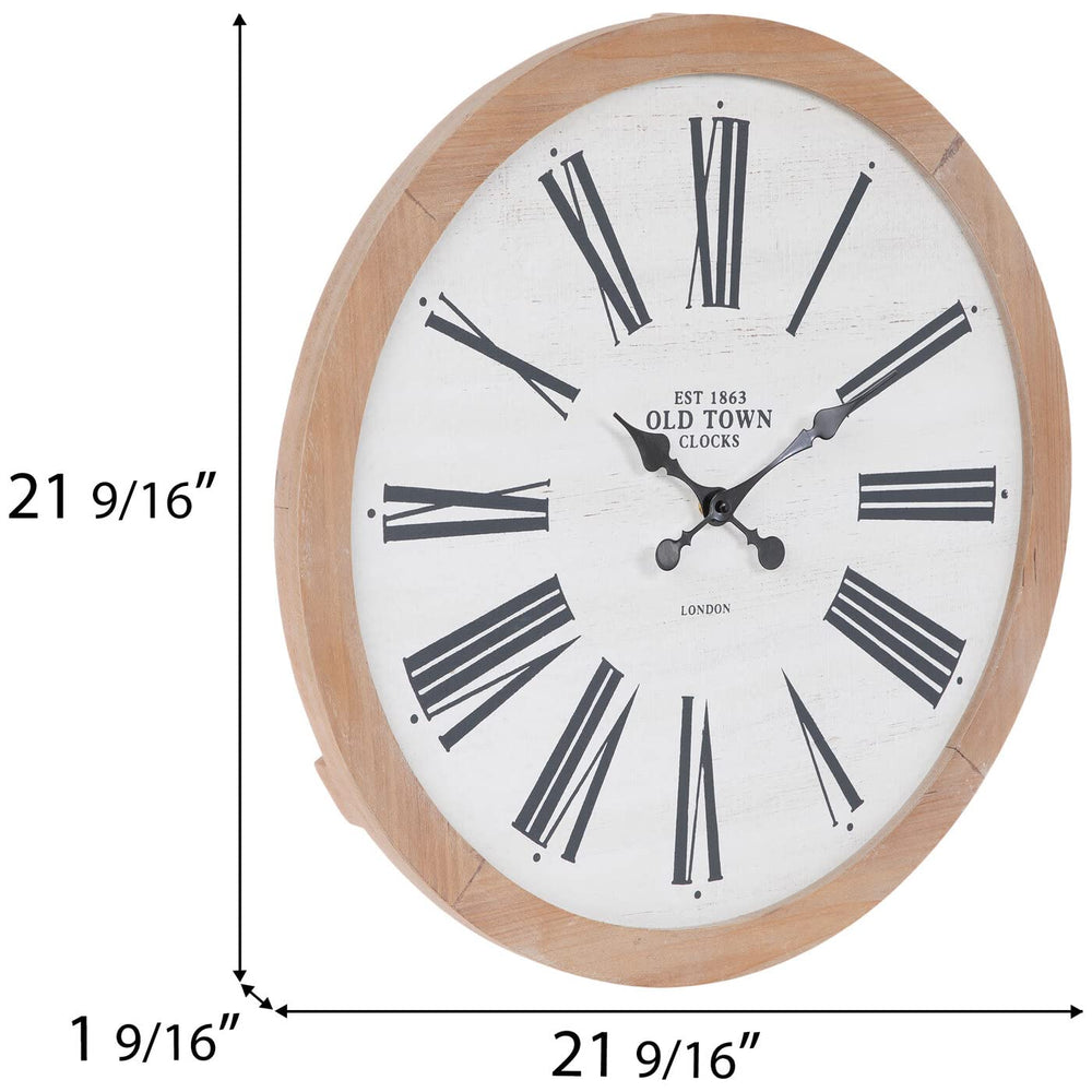 Old Town Wooden Wall Clock