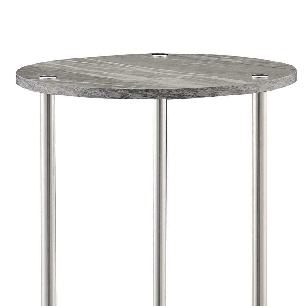 2-Tier Round End Table