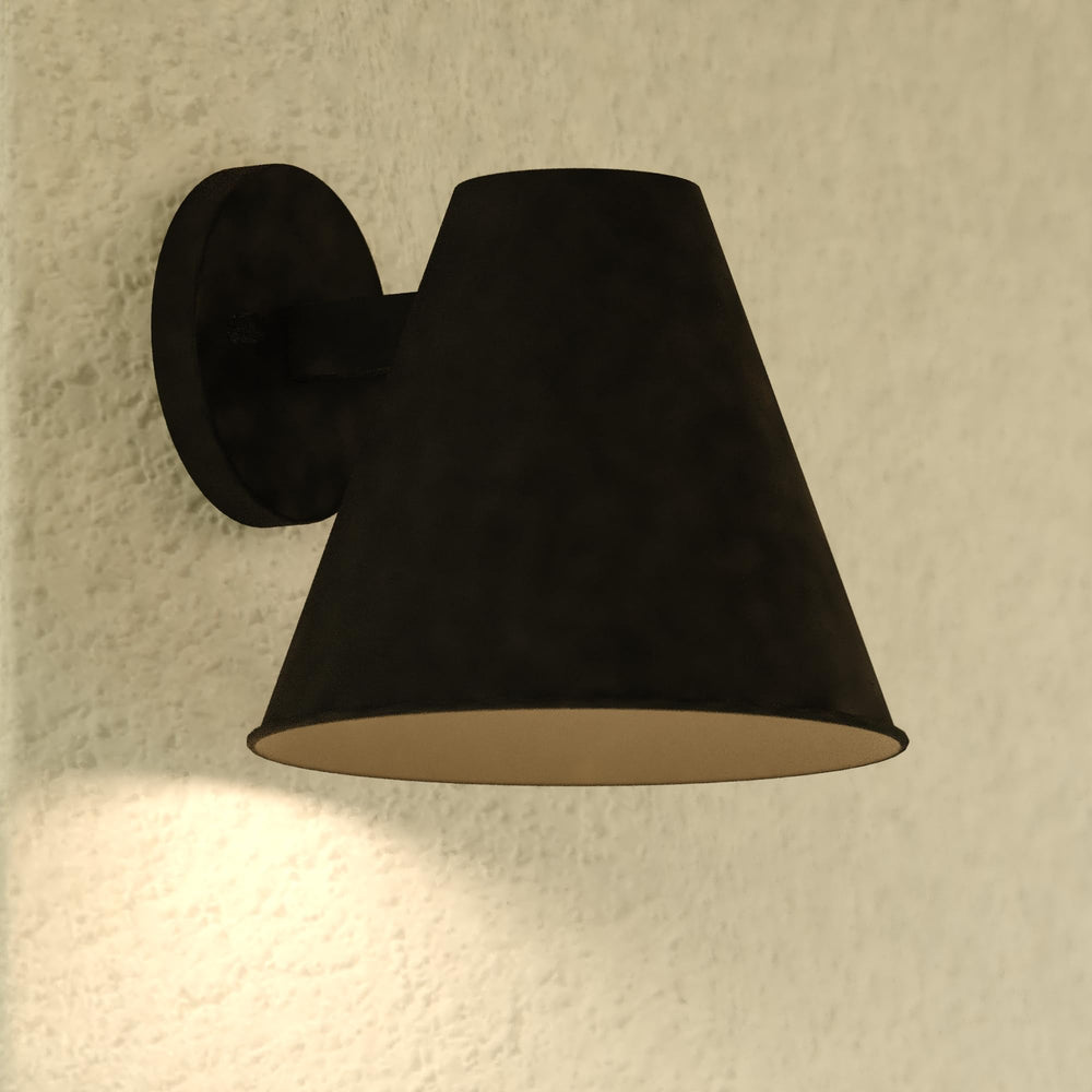 Indoor-Outdoor Wall Sconce Metal Shade