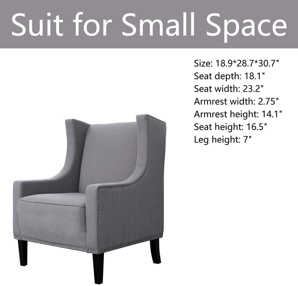 Mid-Century Grey Accent Chair