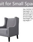 Mid-Century Grey Accent Chair