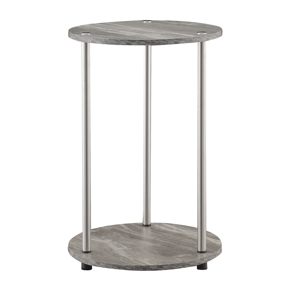 2-Tier Round End Table
