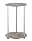 2-Tier Round End Table