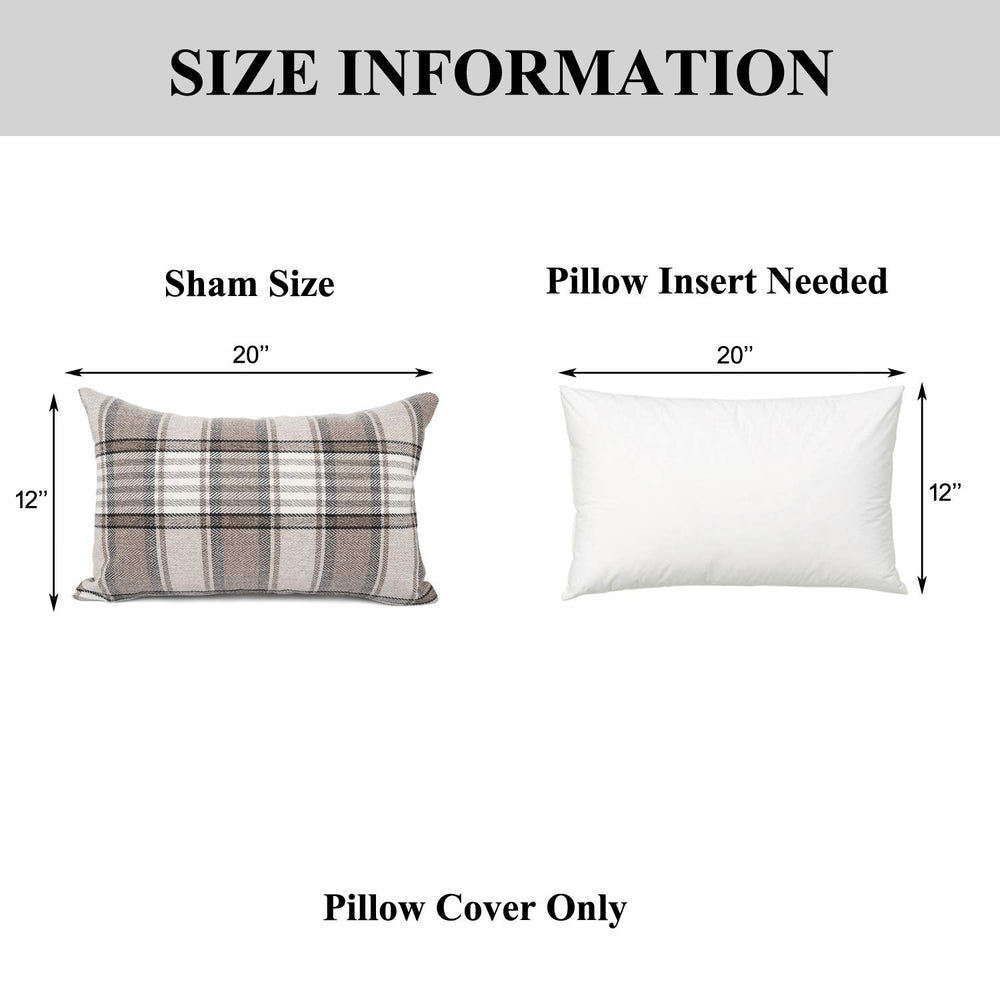 Plaid Throw Pillowcase (Set of 2)