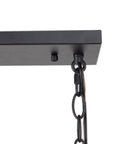 Black Gold 5 Light Linear Chandelier