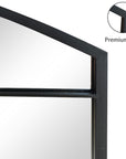Black Grid Wide Window Pane Mirror