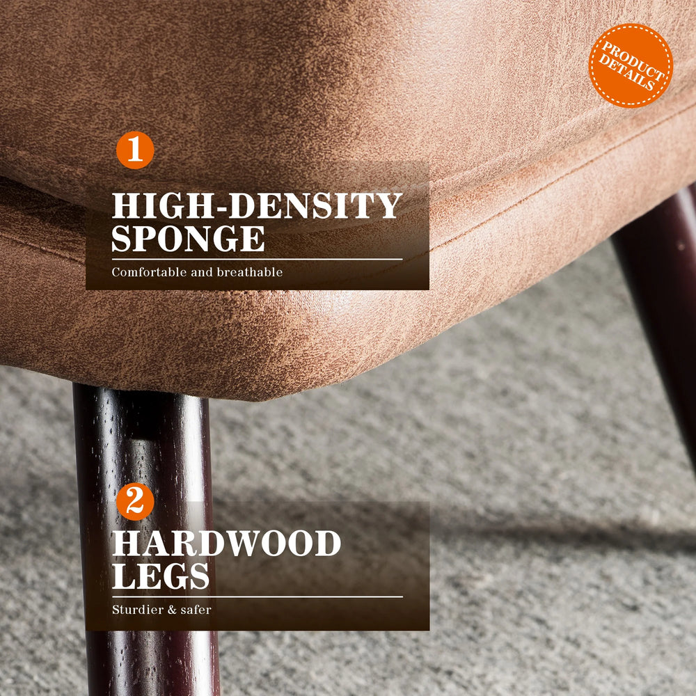 Adjustable Backrest Accent Chair with Ottoman