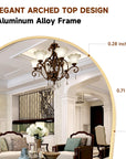 64"x21" Full Length Arched Leaning Mirror - From Where - 