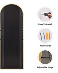 64"x21" Full Length Arched Leaning Mirror - From Where - 