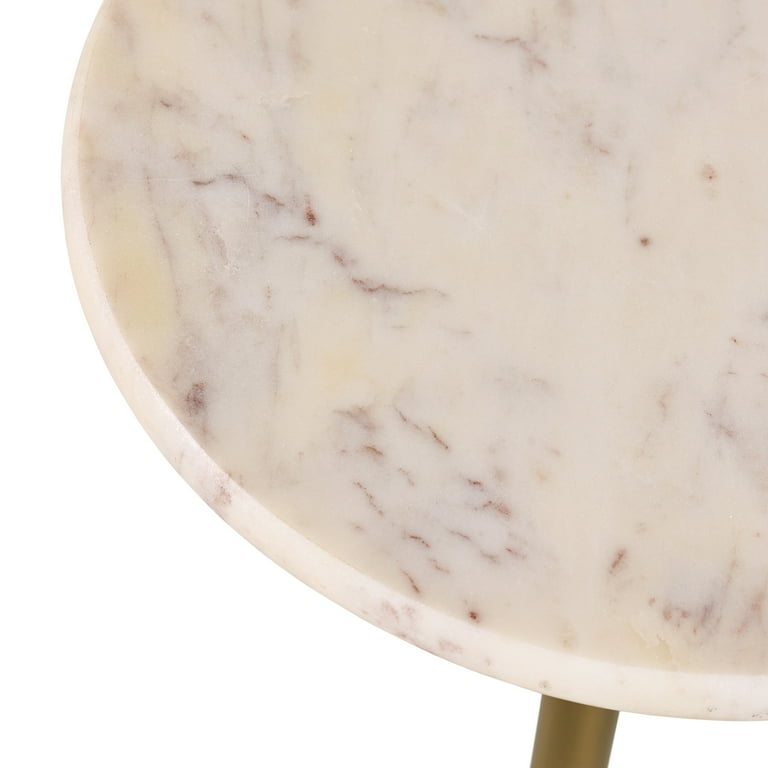 Better Homes & Gardens Aster Drink Table, White Marble