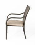 Cinque Terre Wicker Stacking Chairs, Set of 4, Multibrown/ Textured Beige