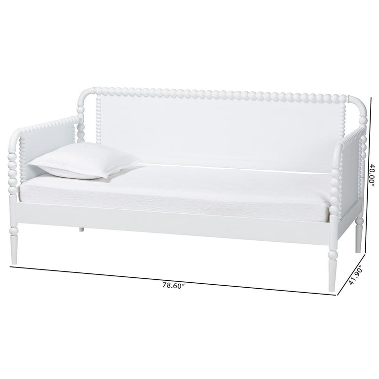 Baxton Studio Lucera Traditional Daybed, Twin, White