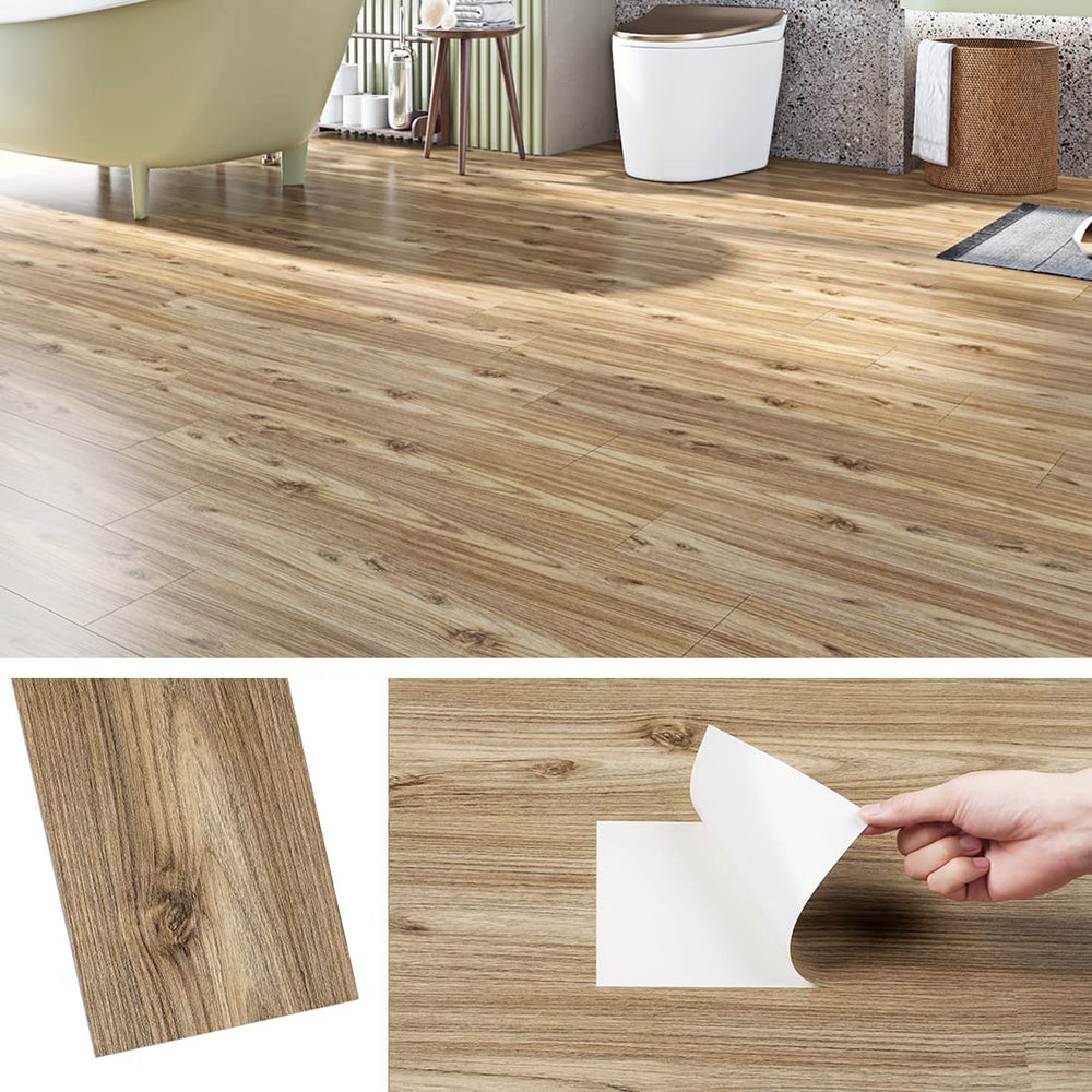 6X36 Peel and Stick Floor Tile Wood - From Where - 