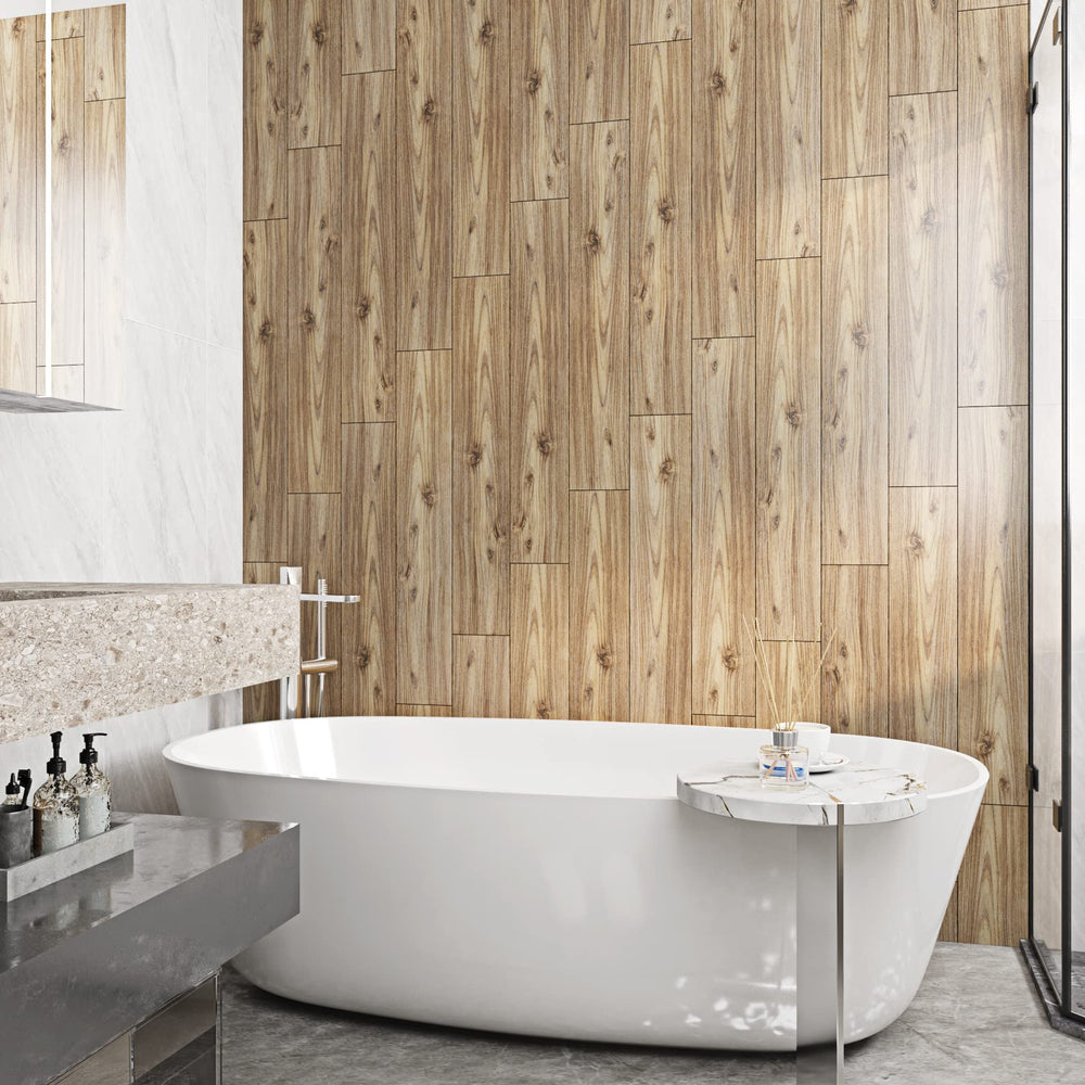 6X36 Peel and Stick Floor Tile Wood - From Where - 