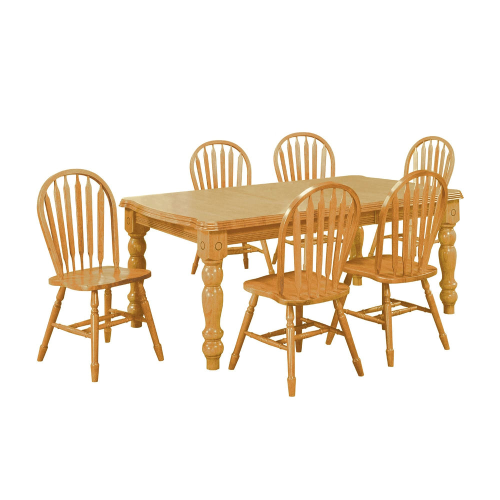 7 - Piece Dining Set with Arrowback Chairs - From Where - 