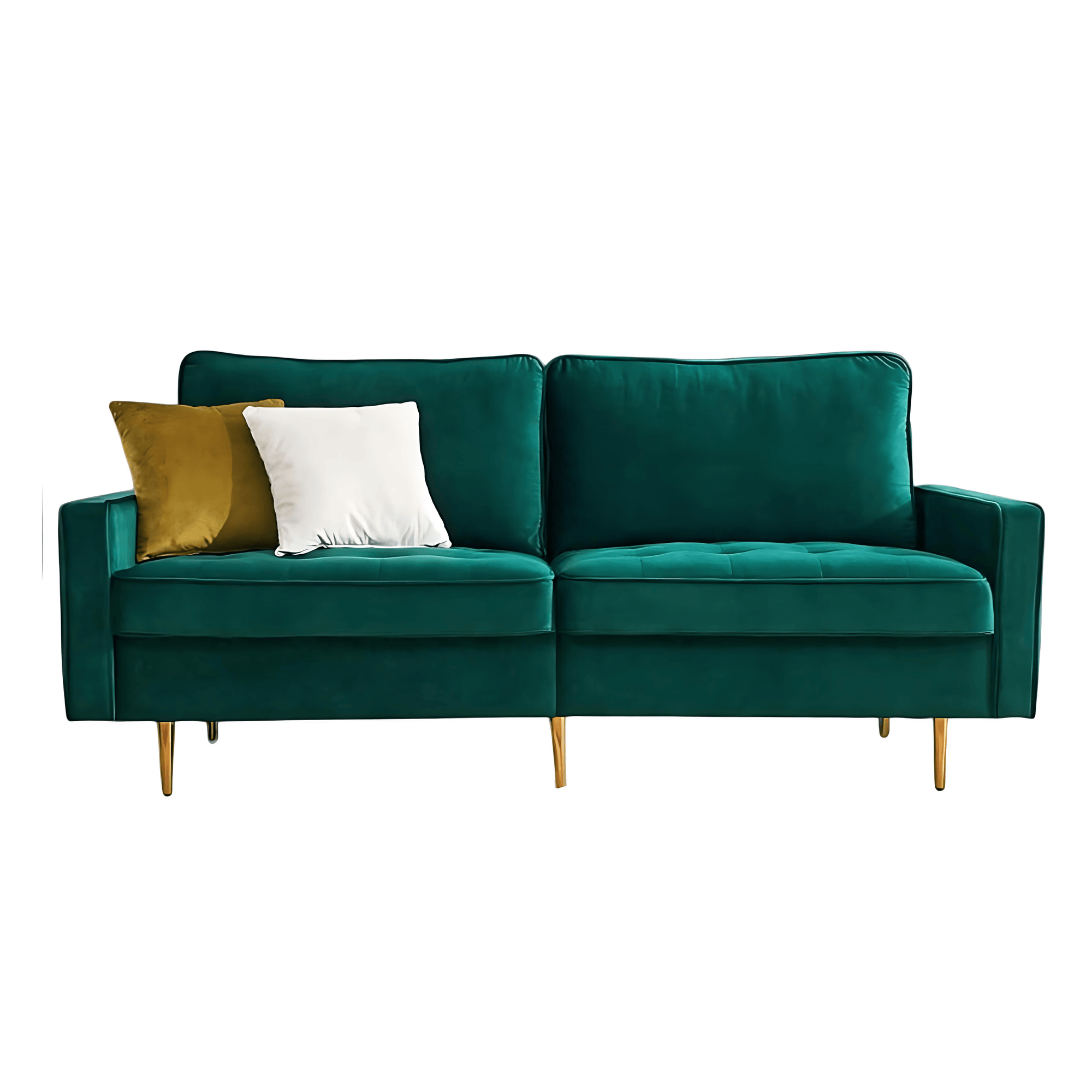 70 Inch Modern Emerald Sofa - From Where - 