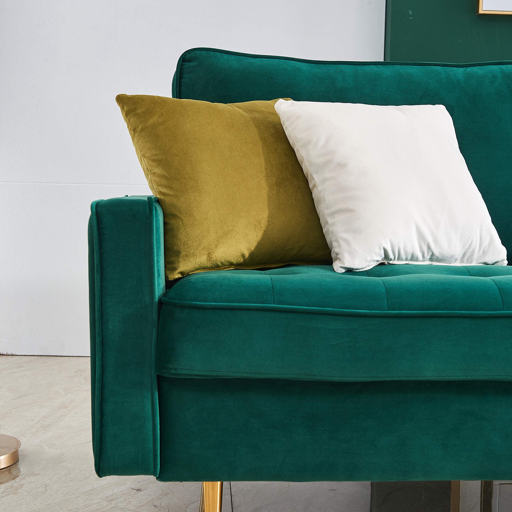 70 Inch Modern Emerald Sofa - From Where - 
