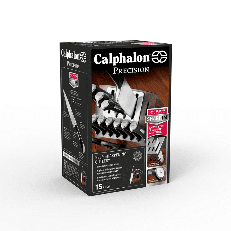 Calphalon Precision Cutlery Self Sharpening Knife Block Set with SharpIN™ Technology, 15 Piece