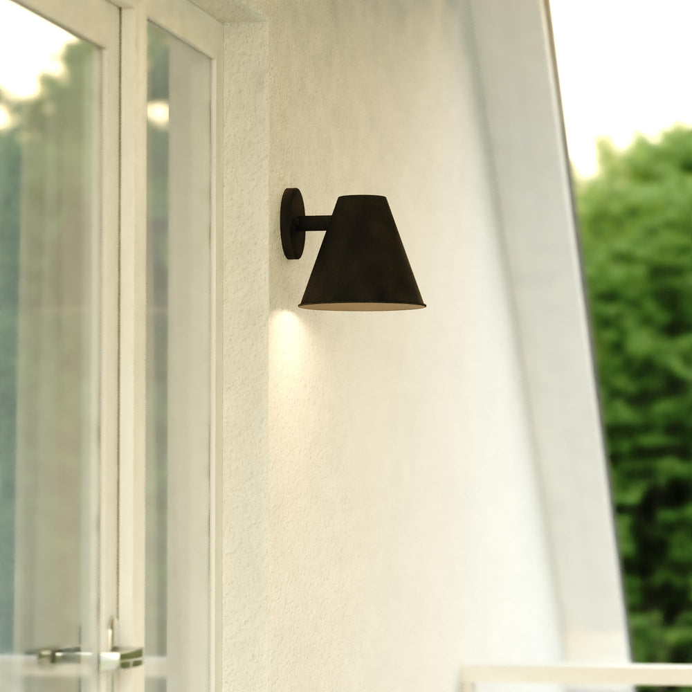 Indoor-Outdoor Wall Sconce Metal Shade