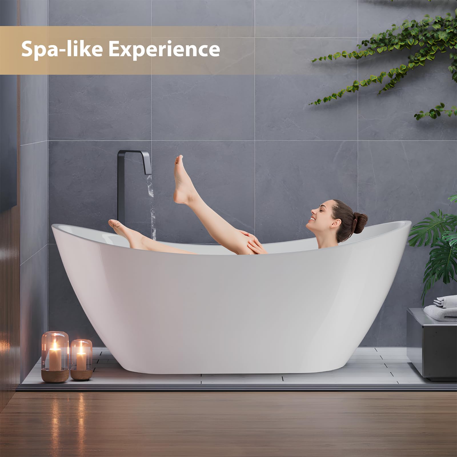 71" Freestanding Bathtub - From Where - 