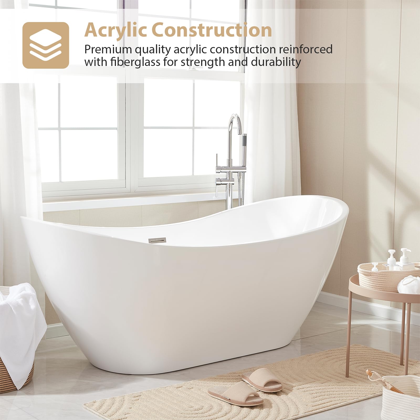 71" Freestanding Bathtub - From Where - 