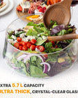 Oria Cook Large Glass Salad Bowl with Lid Set