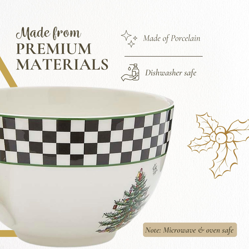 Spode Black White Jumbo Christmas Tree Mug