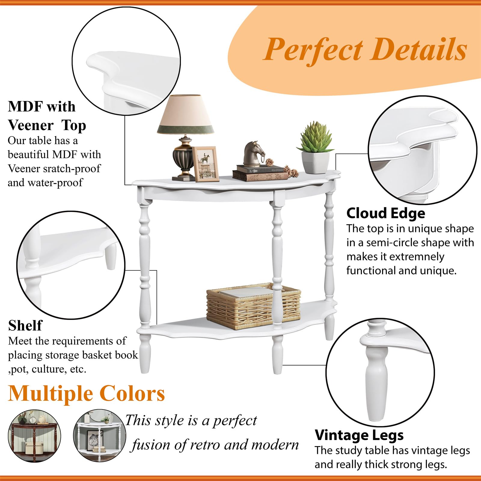 Half Moon Console Table