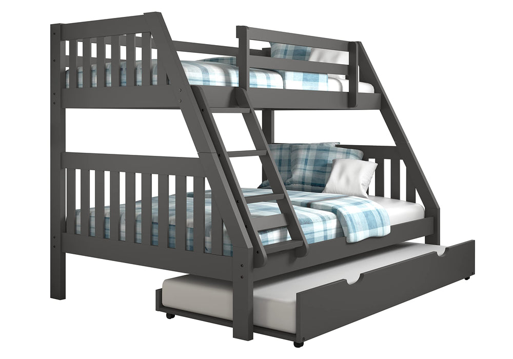 Twin Over Full Bunkbed with Trundle