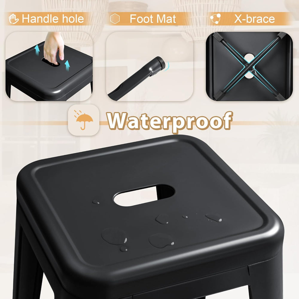 Metal Bar Stools (Set of 4)