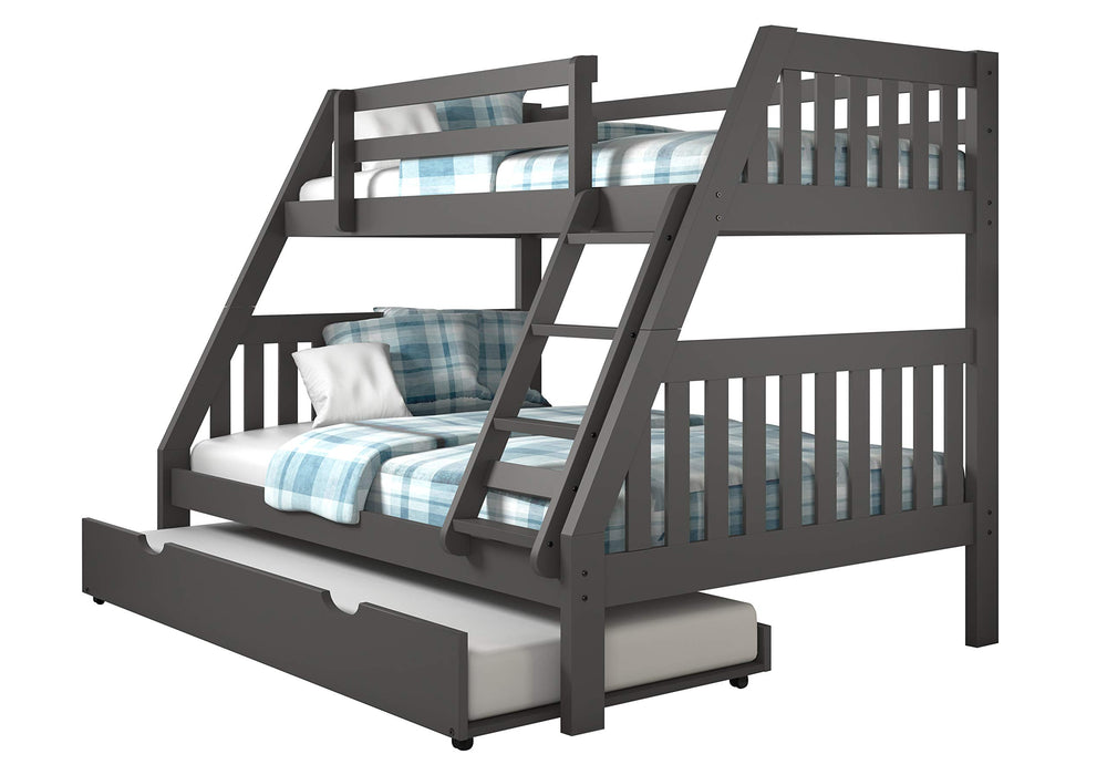 Twin Over Full Bunkbed with Trundle