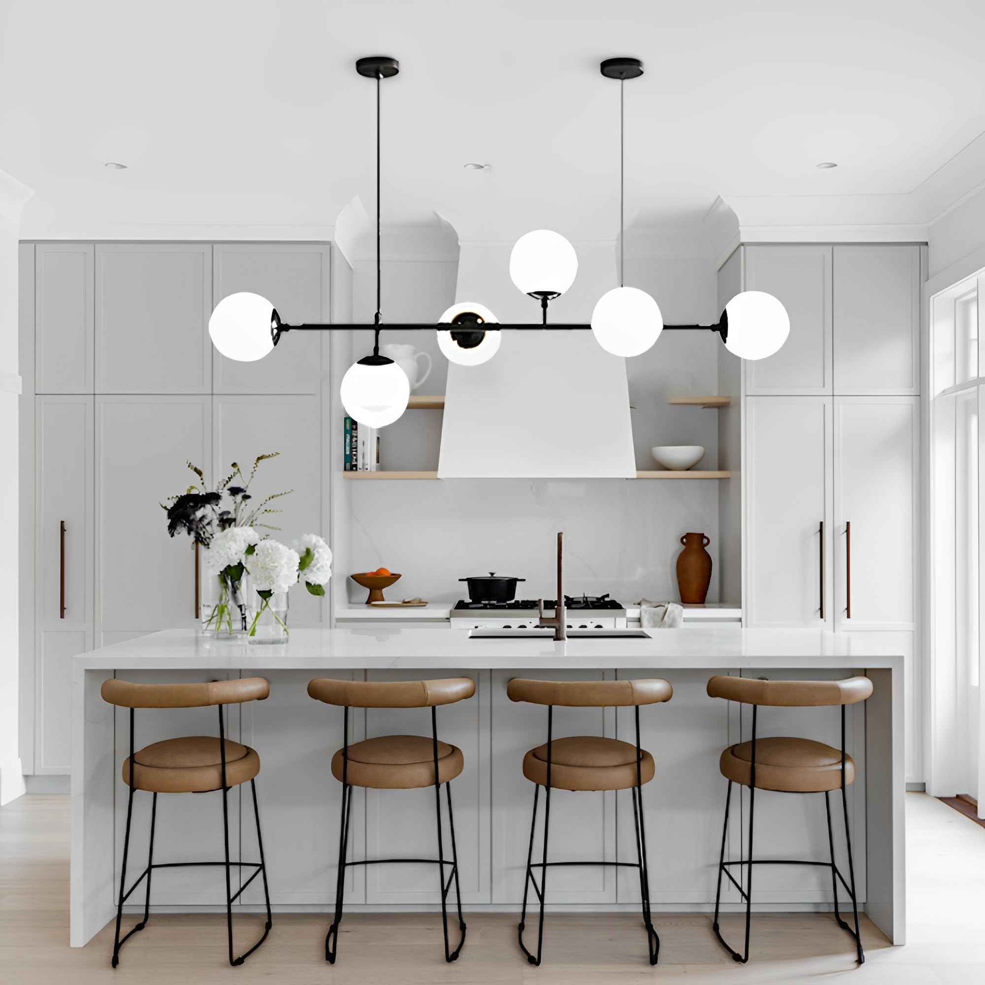 Glass Globe 6-Light Pendant Light