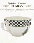 Spode Black White Jumbo Christmas Tree Mug